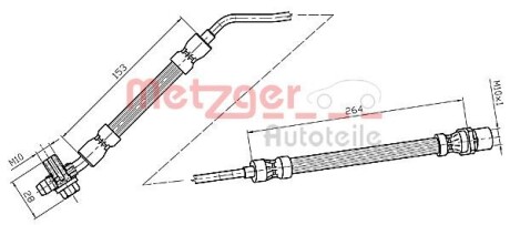 Тормозной шланг METZGER 4116217