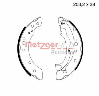 Комплект тормозных колодок METZGER MG 961