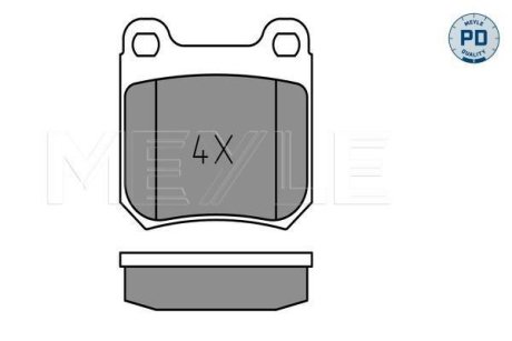 Колодки тормозные дисковые задние, комплект "Platinum Pad MEYLE 025 210 5015/PD (фото 1)