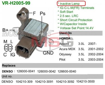 Регулятор напруги генератора MOBILETRON VRH200599