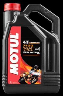 Масло моторное синтетическое "7100 4T 15W-50", 4л MOTUL 104299