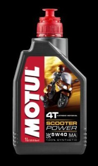 Масло моторное синтетическое "Scooter Power 4T 5W-40", 1л MOTUL 105958