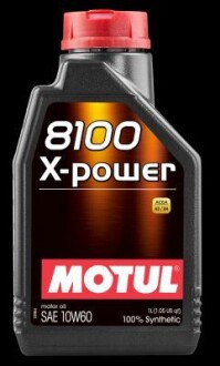 Олива мот 10W60 1L 8100 X-Power =854811 MOTUL 106142