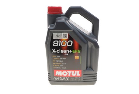 Олія моторна /8100 X-clean+ EFE 0W30 5L/111678 MOTUL 853951