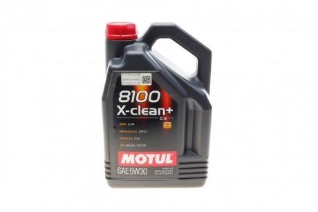 Масло моторное 8100 X-Clean+ 5W-30 (5 л) MOTUL 854751 (фото 1)