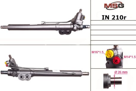 Рульова рейка з ГПК відновлена Infiniti G 02-07 MSG IN210R