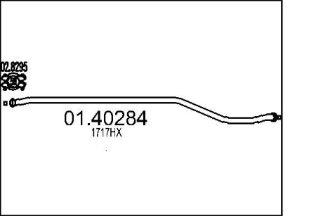 Труба глушника MTS 01.40284