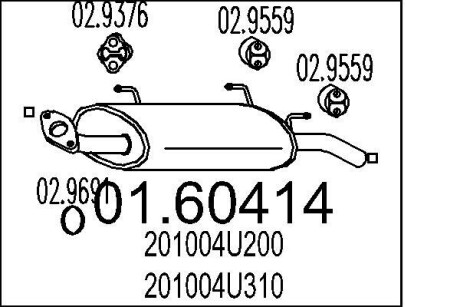 Глушник MTS 01.60414