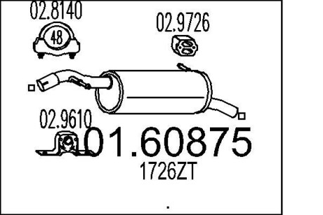 Глушник MTS 01.60875