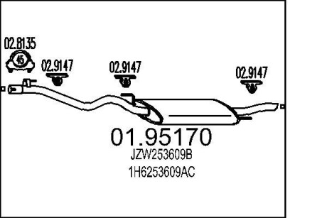 Глушник MTS 01.95170