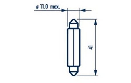 Автолампа C10W SV8,5 10 W прозрачная NARVA 17314