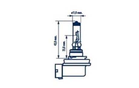 Лампа галоген" Standard H8" 12В 35Вт NARVA 48076