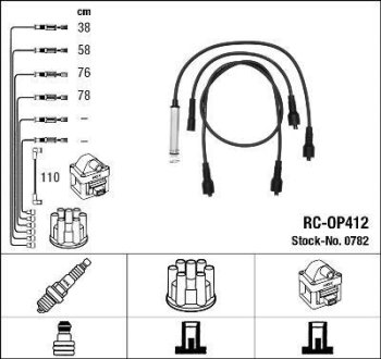 Комплект кабелiв запалювання NGK 0782 (фото 1)