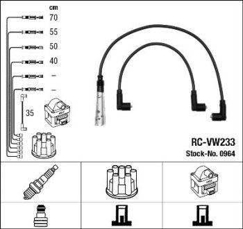 Комплект проводов зажигания NGK 0964 (фото 1)