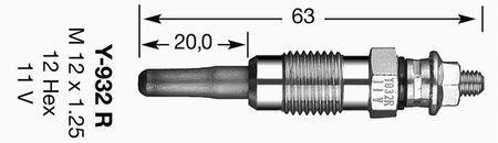 Свічка розжарення NGK 4956