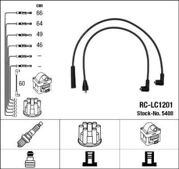 Комплект проводов зажигания NGK 5408 (фото 1)