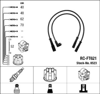 Комплект проводов зажигания NGK 8523 (фото 1)