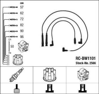 Комплект проводов зажигания NGK RC-BW1101 (фото 1)