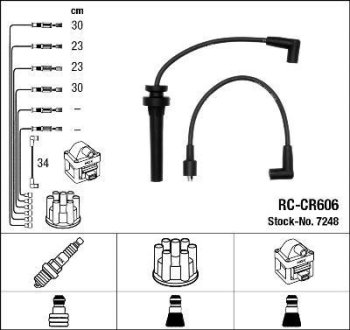 Комплект проводов зажигания NGK RC-CR606 (фото 1)