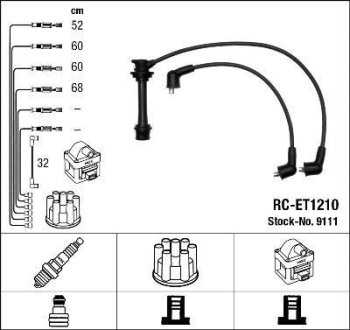 Комплект проводов зажигания NGK RC-ET1210 (фото 1)