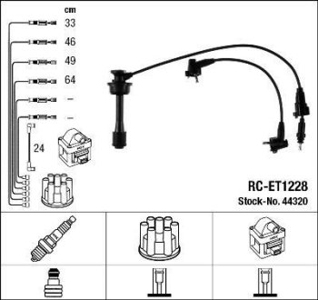 Комплект проводов зажигания NGK RC-ET1228