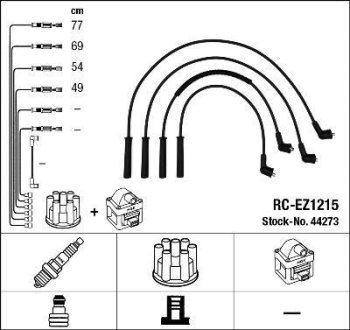 Комплект проводов зажигания NGK RC-EZ1215