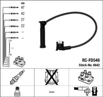 Комплект проводов зажигания NGK RC-FD 548