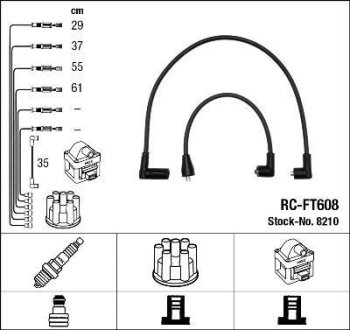 Комплект проводов зажигания NGK RC-FT 608