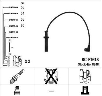 Комплект проводов зажигания NGK RC-FT 618