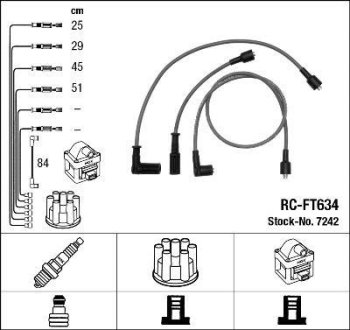 Комплект проводов зажигания NGK RC-FT634 (фото 1)