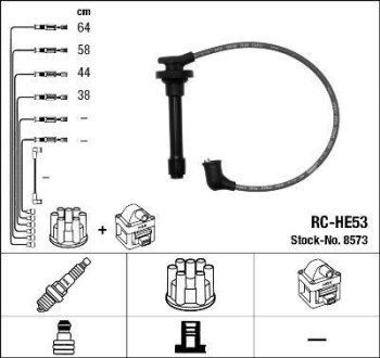 Комплект проводов зажигания NGK RC-HE53 (фото 1)