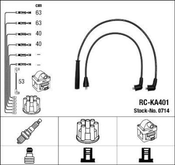 Комплект проводов зажигания NGK RC-KA 401 (фото 1)