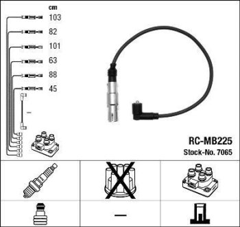 Комплект проводов зажигания NGK RC-MB225