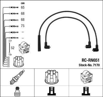 Комплект проводов зажигания NGK RC-RN651