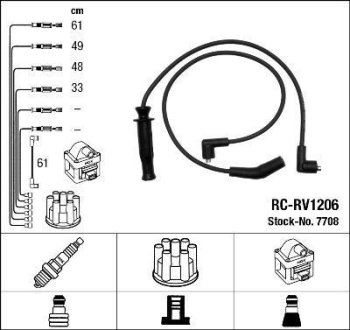 Комплект проводов зажигания NGK RC-RV1206