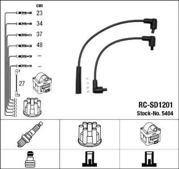 Комплект проводов зажигания NGK RC-SD1201