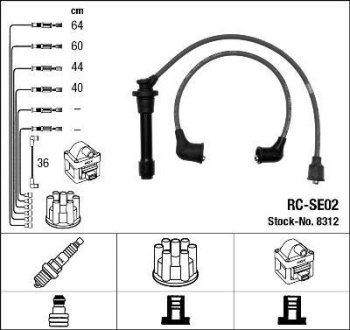 Комплект проводов зажигания NGK RC-SE02 (фото 1)