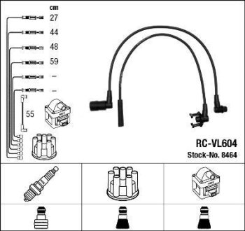 Комплект проводов зажигания NGK RC-VL604