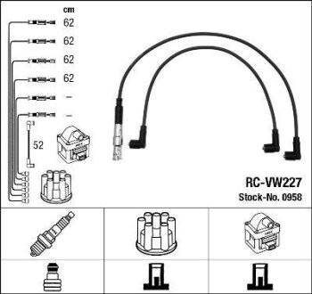 Комплект проводов зажигания NGK RC-VW 227