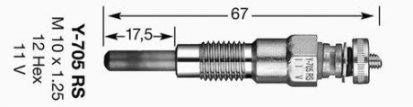 Свічка розжарення NGK Y-705RS