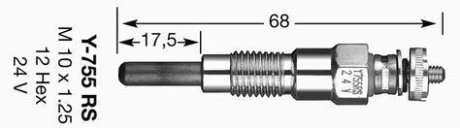 Свічка розжарення NGK Y 755 RS