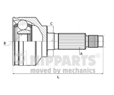 Шарнирный комплект, приводной вал NIPPARTS J2826007