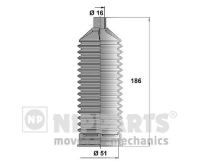 Комплект пылника, рулевое управление NIPPARTS J2840506