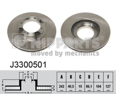 Гальмівний диск NIPPARTS J3300501