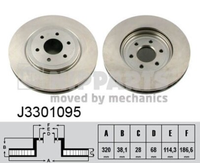 Тормозной диск NIPPARTS J3301095