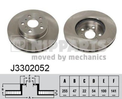 Гальмiвнi диски NIPPARTS J3302052