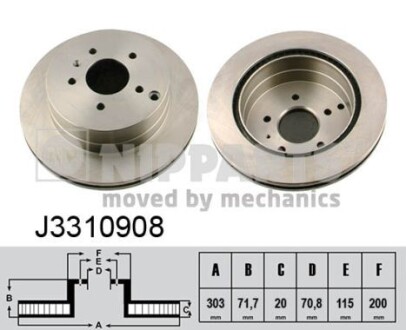 Гальмiвнi диски NIPPARTS J3310908