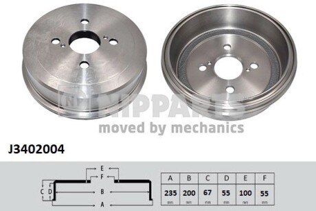 Гальмiвнi барабани NIPPARTS J3402004