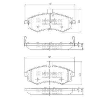 Гальмiвнi колодки дискові NIPPARTS J3600535