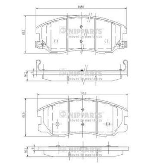 Гальмiвнi колодки дисковi NIPPARTS J3600913 (фото 1)